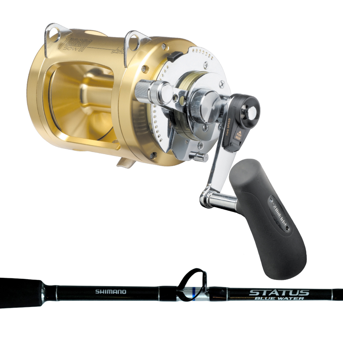 Shimano Tiagra 50W Lrsa / Status Bluewater 37Kg Stand Up Combo