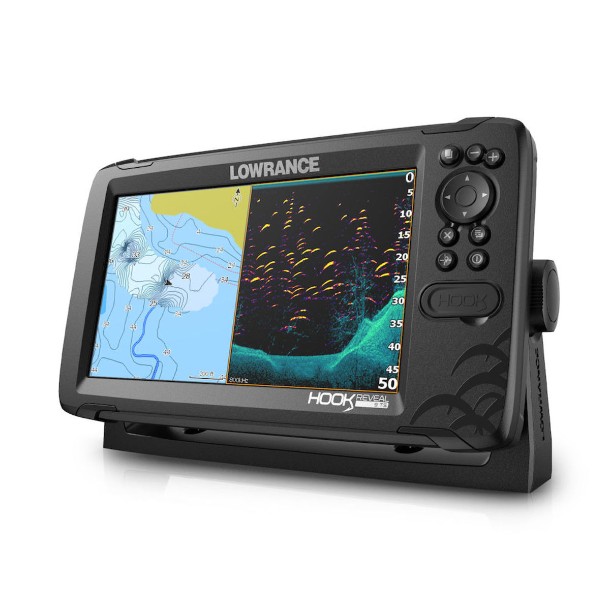 Hook Reveal 9" Tripleshot Transducer Fishfinder / Chartplotter Combo