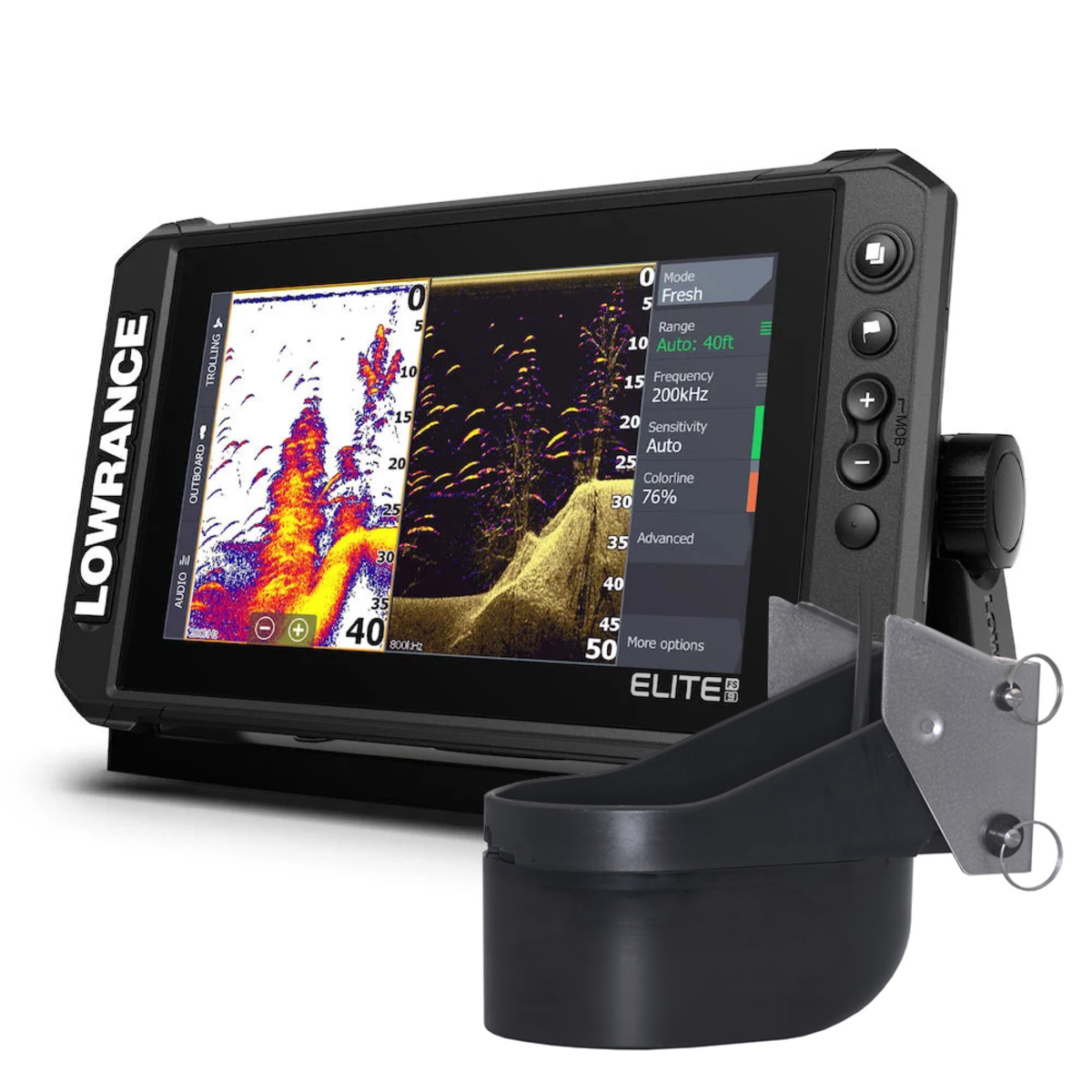 Lowrance Elite Fs 9 With 1Kw Tm260 Transom Mount Transducer