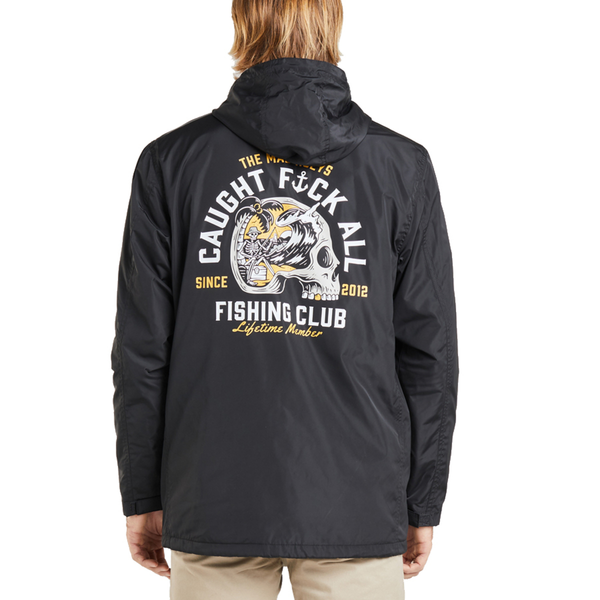 Caught Fk All Spray Jacket Black Smart Marine