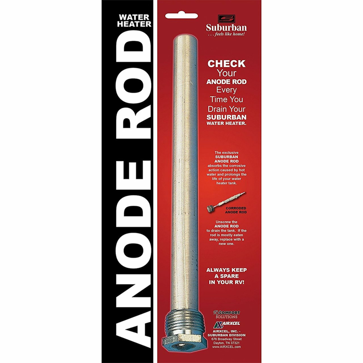 Suburban Anode Rod For All Suburban Water Heaters Smart Marine