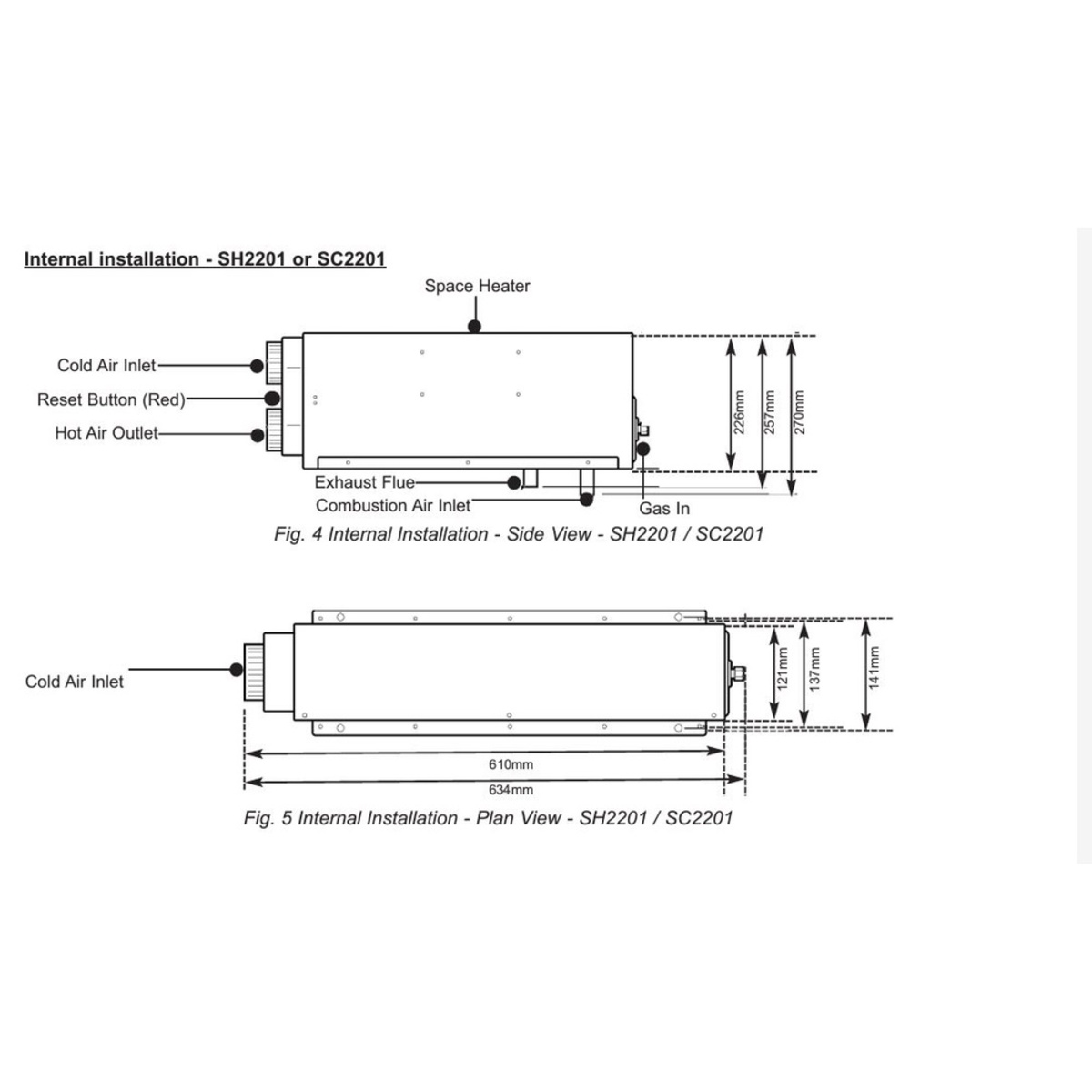 Gas Blown Rv / Motorhome Space Heater 2Kw Smart Marine