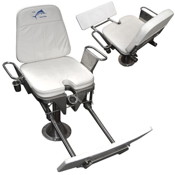 Medium 80Lb Game Fishing Chair W/Upholstery & Foot Rest Smart Marine