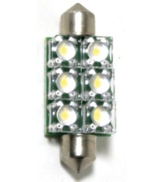 12V Led Warm White Festoon Bulb - 12X42mm - 70 Lumens