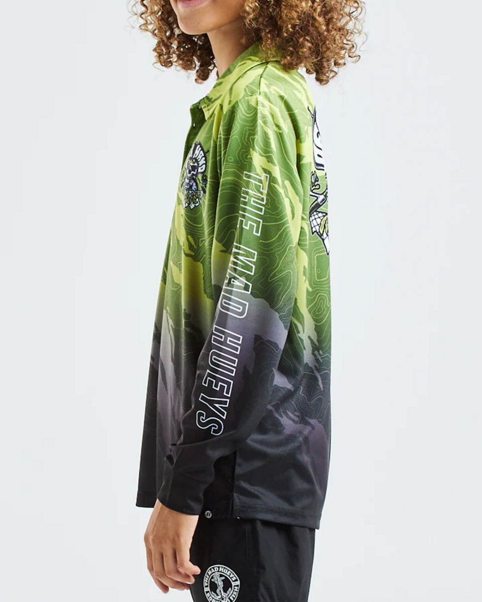 High Tide Youth Boys Fishing Jersey Green Smart Marine