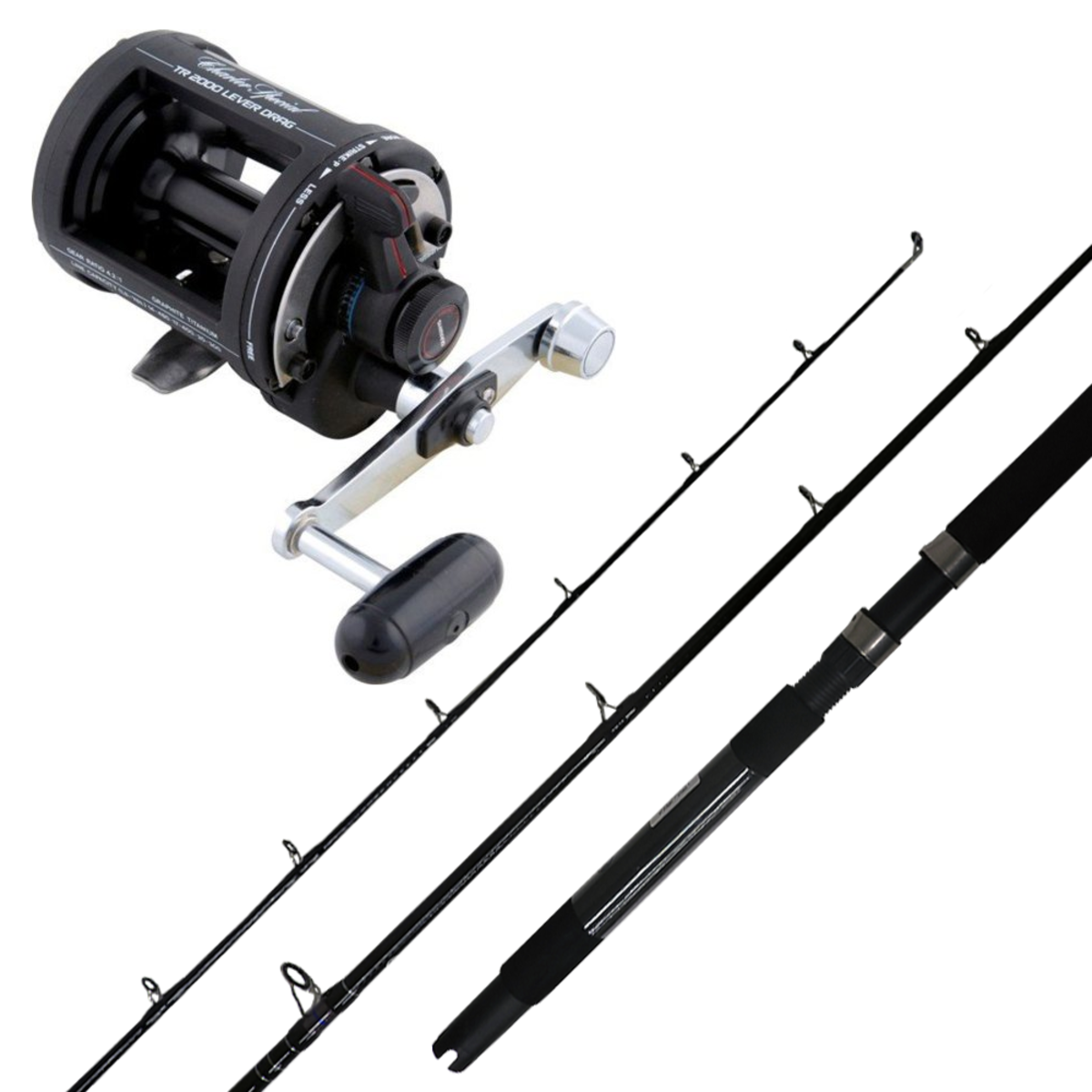 Tr2000ld & Auratus 810Kg Rod & Reel Overhead Boat Combo Smart Marine
